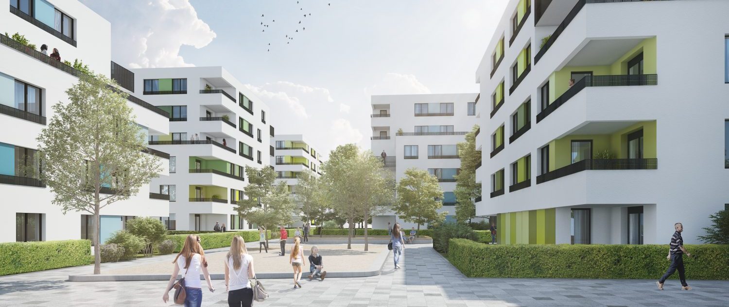 Nahwärme, Unterflursystem zur Abfallentsorgung – Modernisierung mit Dachaufstockung und Neubau